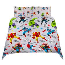 Marvel Comics Grey Reversible Double Bedding Set